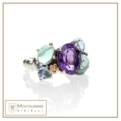 Anello Positano pietra ovale